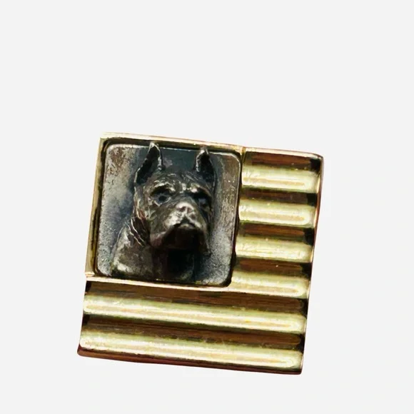 Vintage Anson Dimensional Boxer Dog Cuff Links